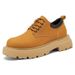 European Warm Series Work 2025 Autumn New Outdoor Casual Low-top Martin Yellow Boots Thick-soled Height-increasing Lightweight Men's Shoes_vogvips.com