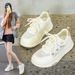 Plus Size Women's 41-43 Thick Sole White Sneakers Women 2025 Spring Summer New Hot Breathable Sports Casual Board Shoes_vogvips.com