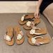Women's Cute Floral Flat Flip Flops Summer Wear Easy Match Skirts Versatile Flip Flops_vogvips.com