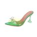 Women’s Shoes Rhinestones Bow Stiletto Crystal Heel Sandals One Line Pointed High Heeled Slippers Slippers_vogvips.com