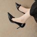 Nude Patent Leather High-heeled Shoes Women, New Spring/summer Style, Thin Heels, Suitable For Pairing Skirts, Featuring_vogvips.com