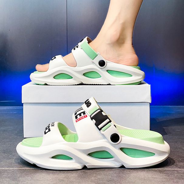 Men's Slippers, Summer Outdoor Wear, Non-slip Thick Sole, With A Sense Of Stepping Shit, Bathroom, Beach, Sports Can Be Worn,_vogvips.com