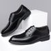 Leather Buine Formal Autumn New Civil Servant Pointed Lace-up Men' Caual Veratile Soft Sole Breathable Single_vogvips.com