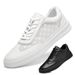 Round Head Lace-up Single Shoes Cowhide Men's Shoes Breathable Casual Board Shoes Men's Students Little White Shoes Men's Shoes_vogvips.com
