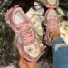 Running Luxury Women's Shoes Spring Casual New Thick Soled Rhinestone Leather Sneakers Designer Platform Sneaker High_vogvips.com