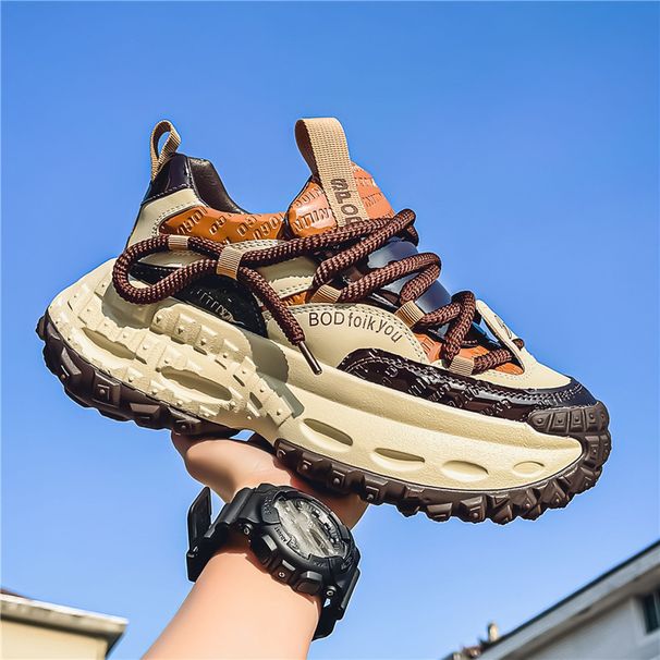 Trendy Dad Sneakers Thick Bottom Heightening Men's Casual Sports Shoes Spring Summer New Style Round Toe Low Top EVA_vogvips.com