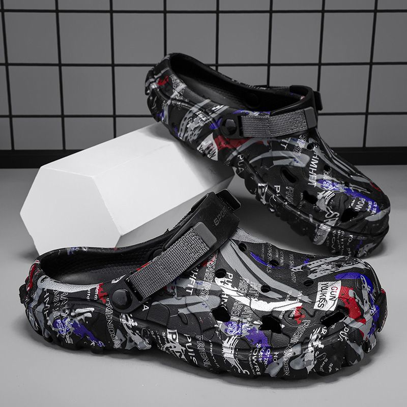 Plus Size 47 Summer Men Sandals Clogs Outdoor Garden Clogs Hole Shoes Male Casual Shoes Water Shoes Comfort Home Soft Slippers_vogvips.com