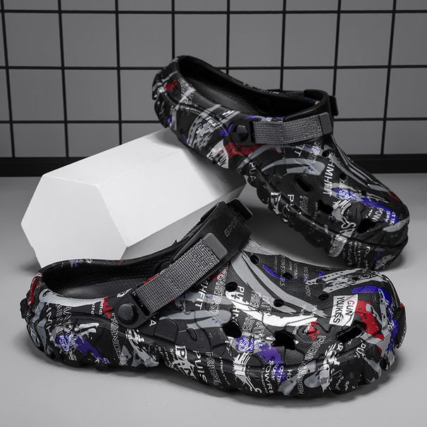 Plus Size 47 Summer Men Sandals Clogs Outdoor Garden Clogs Hole Shoes Male Casual Shoes Water Shoes Comfort Home Soft Slippers_vogvips.com