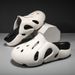 Men’s Shoes Men's Non Slip Slippers For Outdoor Wear In Summer New Beach Deodorant Soft Sole Thick Sole Couple Hole Shoes For Men_vogvips.com