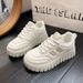 Spring White Women's New Korean Edition Ins Female Students' Casual Thick Soled Sports Versatile Board Shoes Yb9015_vogvips.com