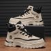 European Warm Series Martin Autumn Winter New High-top Leather Outdoor Sports Motorcycle British Style Trend Height Increasing Men's Boots_vogvips.com