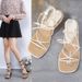 Women's Strappy High-heeled Sandals, Roman Style, Square Toe, Chunky Heel, New Summer Fashion Trend, Retro And Elegant,_vogvips.com