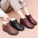 1178225343@qq.com Mom Cotton Winter Warm Non-slip Soft Sole Short Boots Grandma Middle-aged Women's Fleece-lined Elderly Leather Shoes_vogvips.com