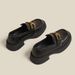 Light Loafers For Women Retro British Style Platform Thick Sole Small Chunky Heel Black Soft Leather Single Casual Shoes_vogvips.com