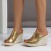 Women's Shoes Wedge Heel High Heel Thick Bottom Sandals Women Open Toe Straw Braided Rope Bottom SpotGolden Shoes_vogvips.com
