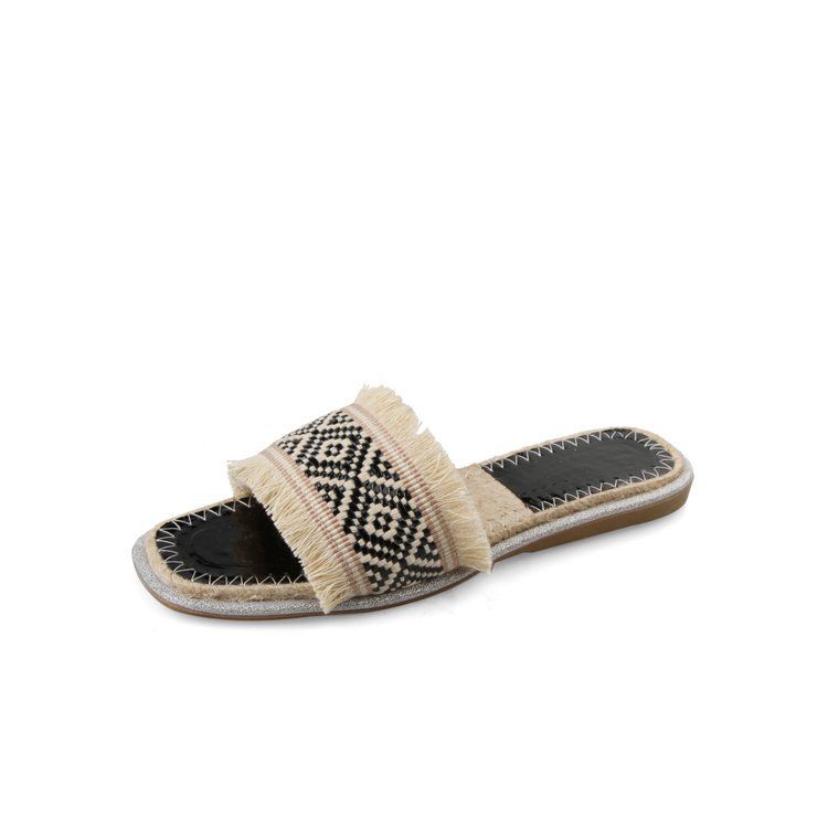 Women's Shoes Fairy Style Sandals For Women Summer Outdoor Wear Straw Flat Bottom Small Fragrance Style Beach Vacation Fisherman Leisure Flip Flops_vogvips.com