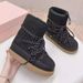 Fashion Pleated Thick-Soled Snow For Women 2024 Winter New Versatile Cotton Shoes Non-Slip Thickened Warm Lace-Up Short_vogvips.com