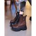 8cm Thick Sole Casual Slimming Short For Petite Women 2025 New Autumn Winter Fleece Lined Warm Martin Boots_vogvips.com