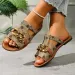 New Style Printed Round Toe Flat For Women 2026 Best Selling Large Sizes 36 43 Chain Buckle Holiday Beach Slippers_vogvips.com