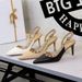 Women's Stiletto Heel Pumps Style High Heels For Women Featuring A Panamanian Pattern Pointed Toe Low Cut Design Studded Rivet Embellishment Single Buckle Strap And Openwork Stiletto Heel_vogvips.com