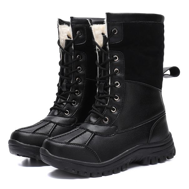 2025 Winter New Women's Leather Boots Martin Boots High Top Leather Shoes Fashion Women's Cotton Shoes On Both Sides_vogvips.com