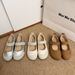 Popular Velcro Women's Shoes Versatile 2025 Spring And Autumn New Casual Soft Sole Lightweight Shallow Mary Jane Flats_vogvips.com