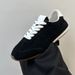 Suede Flat Shoes, Leather Lace Up Casual Sports Shoes, Walking Shoes For Women_vogvips.com