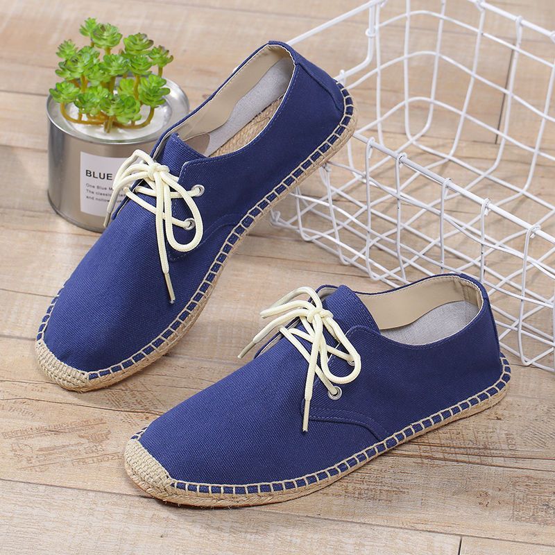 55% Repurchase Rate: Old Beijing Grass Woven Odor Proof Canvas, Men's Fisherman Breathable Lazy Versatile Linen Cloth_vogvips.com