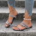 Women's Outdoor 2025 New Summer Model With Butterfly Rhinestone Strap Beach Shoes Versatile Slip-on Flat Sandals_vogvips.com