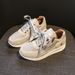 Large Size Single Shoe New British Height Increasing Sports Women's Shoes Slope Heel Lace Up Running_vogvips.com