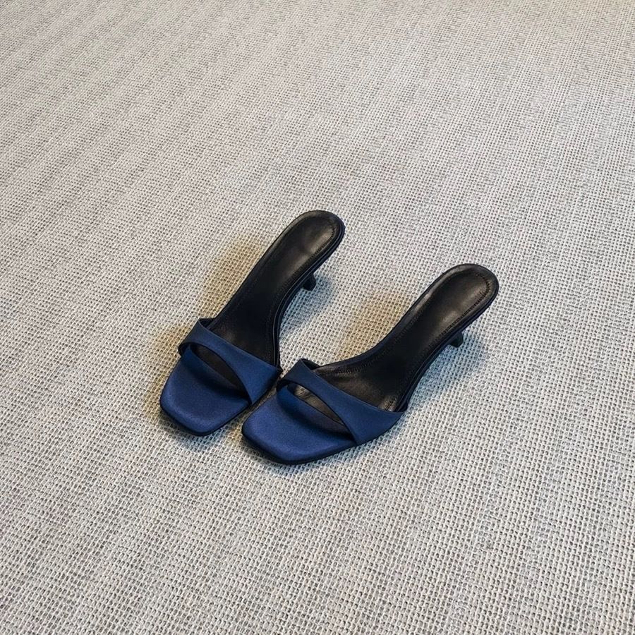 Women's Genuine Leather High Heeled Slingback Sandals Square Toe Open Toe Stiletto Heel French Style Summer 2025 New_vogvips.com
