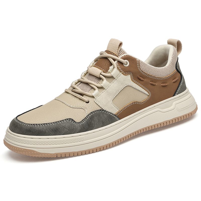 Men's Board Shoes Breathable Outdoor Sports Low-top Men's Shoes Retro Men's Small Leather Shoes Non-slip_vogvips.com
