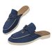 Spring Women's Closed-Toe Mules - Slip-On Loafers With Cushioned Insole, Casual House Slippers & Outdoor Slides_vogvips.com