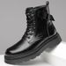 European Warm Series 2025 Winter New Men's Fleece-Lined Martin Genuine Leather Fashion Versatile Warm Height-Increasing Soft Boots Trendy_vogvips.com