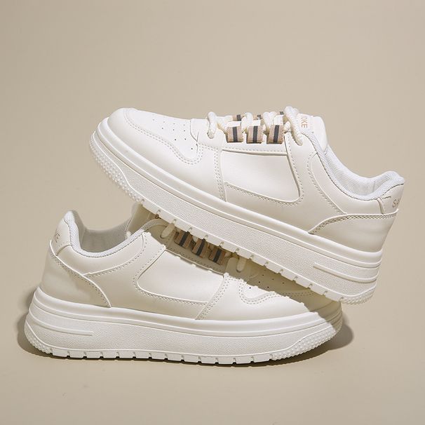 Little White Shoes Female Heightening Student Board Shoes Female Platform Street Casual Shoes_vogvips.com