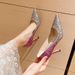 Bride 2020 New Silver Pink Main Wedding Dress High Heel Women's Stiletto Bridesmaid Shoes_vogvips.com