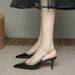 Rivet High-heeled For Women, New Summer 2026 Model, Studded Stiletto Pointed-toe Sandals, Sexy And Elegant Closed-toe_vogvips.com