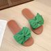 Foreign Trade Large-size Flat Round-toe Women's Slippers, 2025 New Fashion Butterfly Flower Casual Comfortable Sandals_vogvips.com