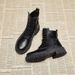 Ins Trend Martin For Women 2024 Autumn New British Style Short Thick Sole Student Internet Celebrity Motorcycle Casual_vogvips.com