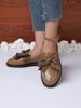 Women's Plus Size Bow Loafers Spring Style Slip-On Leather Shoes British Design Single Shoe_vogvips.com