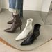 Pointed Toe For Women 2025 New Women's Autumn Winter High Heels Stiletto Zipper Slim Short Boots_vogvips.com