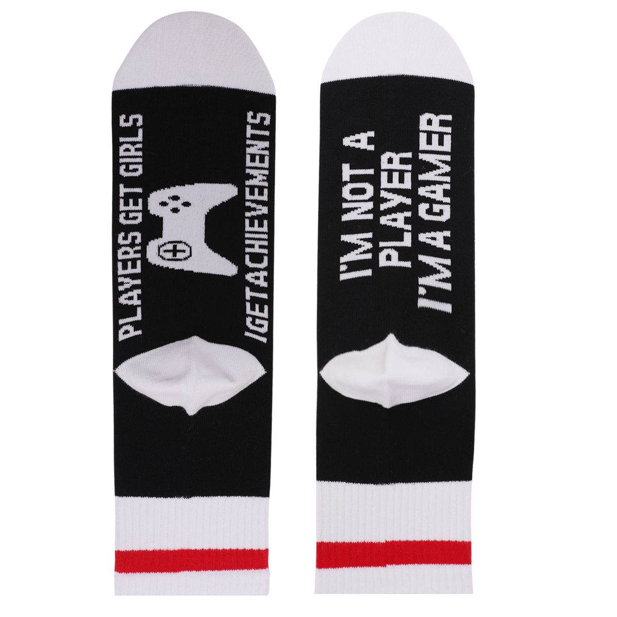Alpha-printed socks Autumn winter men's thickened cotton mid-tube play socks_vogvips.com