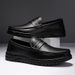 Four Seasons Business Casual Leather For Men Slip-On Lazy Flat Driving Single Hand-Stitched Handmade Cowhide Men's Shoes_vogvips.com