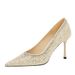 Women's Shoes Elegant High Heels For Women, Featuring Sequins, Beading, Pointed Toe, Low Cut, Stiletto Heels, Slip On Style._vogvips.com