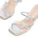 Crystal Bow Embellishments, Fashionable Design, European And American Style, Versatile High-heeled Slippers For Women_vogvips.com