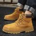 Putian High-Top Martin For Men, Autumn And Winter New Lightweight Breathable British Style Yellow Boots, First Layer_vogvips.com