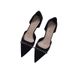 Small Size313233Pointed Toe Versatile Hollow Single Shoes Fairy Style Patchwork Iron Chain Plus Size Women's_vogvips.com