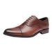 Euro Step Top Layer Cowhide Wooden Sole Business Formal British Style Three-Joint Genuine Leather Oxford Pointed Toe Men's Shoes_vogvips.com