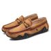New men's casual leather shoes a slip-on driving bean shoes men's shoes_vogvips.com