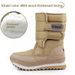 Winter Thickened Fleece-Lined Warm Comfortable Fashion Mid-Calf Snow Lightweight Cotton Boots Women's Shoes_vogvips.com